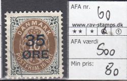 Ugeauktion 853 - AFA 60 - 62a #19010